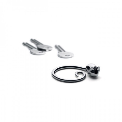  Alessi - Modello: Pip - Design By: Frédéric Gooris - Portachiavi da taschino - Colore: Acciaio - SKU: FGO02 - Codice EAN: 8003299965359 