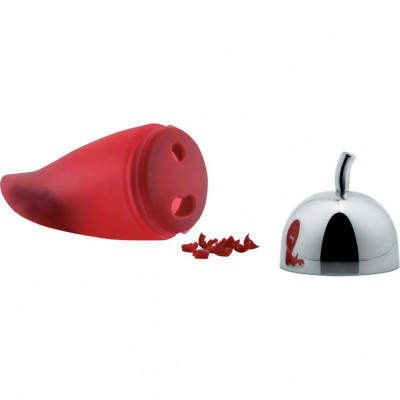  Alessi - Modello: Piccantino - Design By: LPWK, Jim Hannon-Tan - Sminuzza Peperoncino - Colore: Rosso - SKU: JHT02 - Codice EAN: 8003299970018 