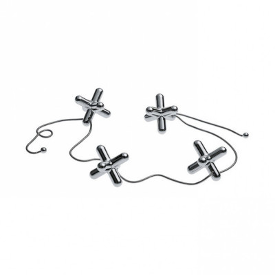  Alessi - Modello: Tripod - Design By: LPWK, Gabriele Chiave - Sottopentola elementi mobili - Colore: Acciaio - SKU: GCH01 - Codice EAN: 8003299938445 