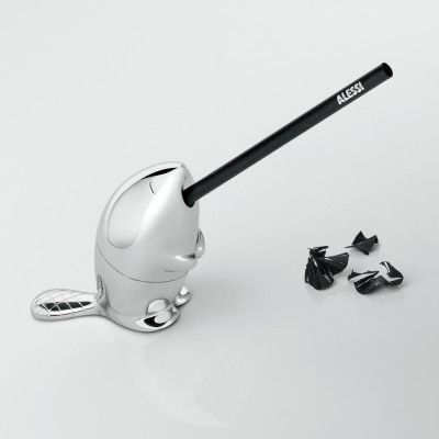  Alessi - Modello: Kastor - Design By: Rodrigo Torres - Temperamatite - Colore: Acciaio - SKU: RT02 - Codice EAN: 8003299349166 