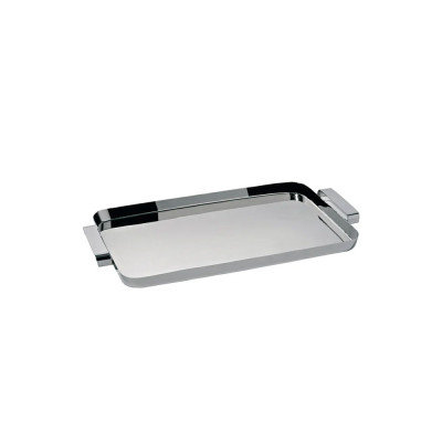  Alessi - Modello: Tau - Vassoio rettangolare in acciaio lucido con manici - Colore: Acciaio - SKU: KL09 - Codice EAN: 8003299925070 
