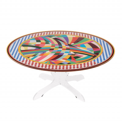  Vesta - Modello: Decor - Alzata per dolci grande dal design moderno in plexiglass decoro Rainbow - SKU: 04223D48 - Codice EAN: 8059692103874 