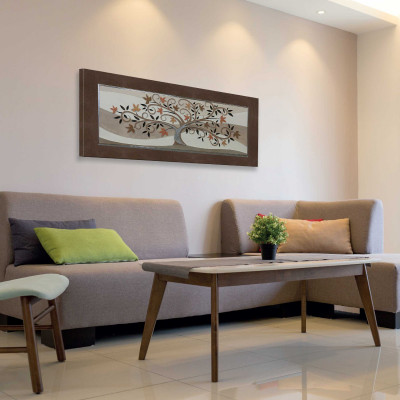  Artitalia - Pannello in legno con albero della vita decori in stile moderno 155x65 - Tema Quadro: Figurativi - Realizzazione Quadro: Pannelli in Legno - SKU: PD1079 - Codice EAN: 1234567149370 