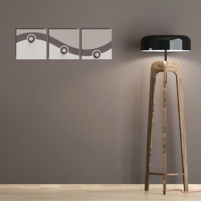  CalleaDesign - Modello: Sophia - Appendiabiti da parete moderno con pannelli in legno con 3 pomelli - SKU: 13-027 