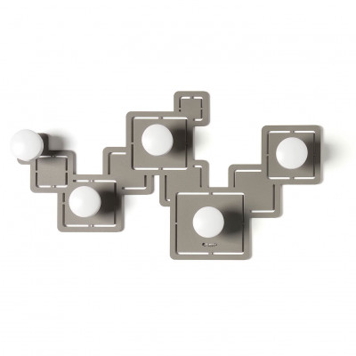  Arti e Mestieri - Modello: Malago - Appendiabiti da parete in metallo dal design moderno - SKU: 0AP5256 