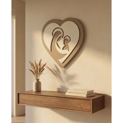  Arti e Mestieri - Cuore - Capezzale in metallo con la maternità - SKU: 0VA5257 