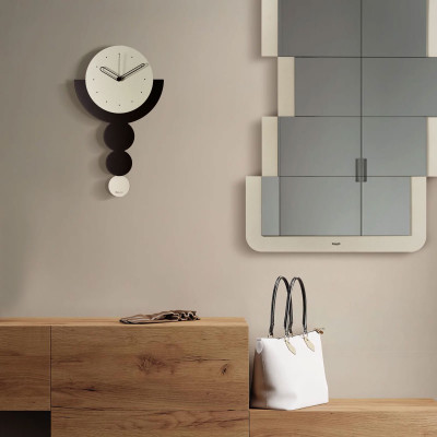  Arti e Mestieri - Trilogy - Orologio da parete moderno a pendolo con forme geometriche in metallo - SKU: 0OR5009 