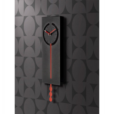  Arti e Mestieri - Omega - Orologio da parete a pendolo in metallo rettangolare dal design moderno - SKU: 0OR5008 