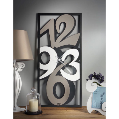  Arti e Mestieri - Modello: Vision - Orologio da parete elegante rettangolare in metallo dal design moderno - SKU: 0OR3846 