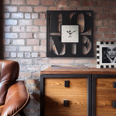  Arti e Mestieri - Modello: Home - Orologio da parete quadrato dal design moderno - SKU: 0OR5129 