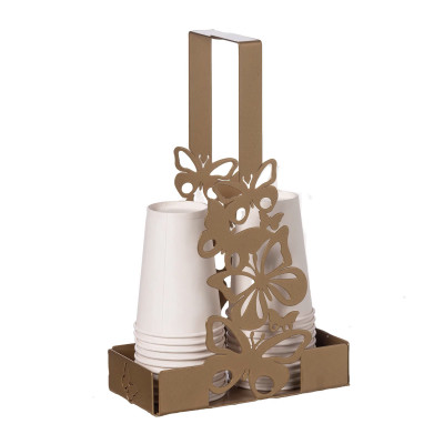  Arti e Mestieri - Modello: Farfalloso - Porta bicchieri da tavola in metallo dal design moderno - SKU: 0VA3918 