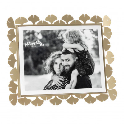  Arti e Mestieri - Modello: Ginkgo - Portafoto maxi orizzontale in metallo di design - Foto 25x20 - SKU: 0PF5199 