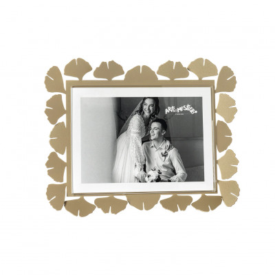  Arti e Mestieri - Modello: Ginkgo - Portafoto piccolo orizzontale in metallo di design - Foto 15x10 - SKU: 0PF5197 