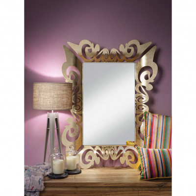  Arti e Mestieri - Vanity - Specchio da parete con cornice in metallo dal design moderno ed elegante - SKU: 0SP3723 