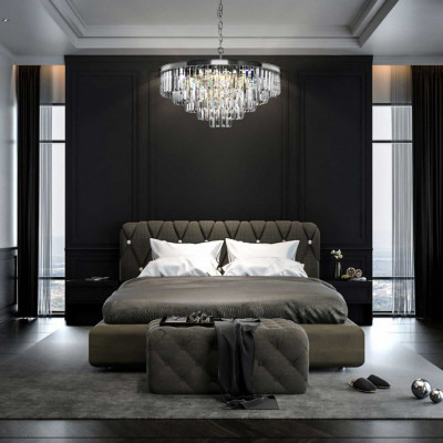  Maytoni - Modello: Revero - Lampadario piccolo in metallo con diffusori in vetro in stile moderno - Attacco Lampadina: E14 - 7 Lampadine - Watt 40W - Dimmerabile: NO - Grado di Protezione: IP20 - SKU: MOD085PL-07 