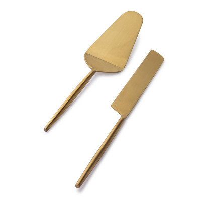  Bizzotto - Modello: Bronte - Set 2 pezzi posate da dessert - Colore: Oro - SKU: B0555439 - Codice EAN: 8051836751941 