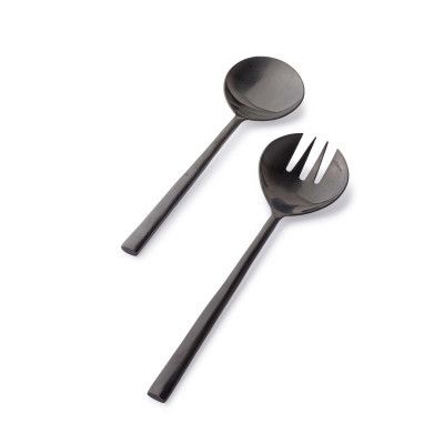  Bizzotto - Modello: Hestia - Set posate insalata - Colore: Nero - SKU: B0555407 - Codice EAN: 8051836751675 