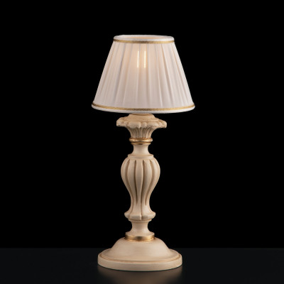 Bonetti Illumina - Modello: Leonardo - Abatjour in legno e pasta di legno 1 luce e paralume in plisse bianco - Attacco Lampadina: E14 - 1 Lampadina - Watt 40W - Dimmerabile: NO - Grado di Protezione: IP20 - Classe Energetica: A++ - SKU: BL180-LT 