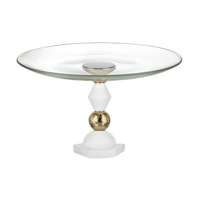  Bongelli Preziosi - Modello: Liberty - Alzata in marmorino con piano in vetro dal design elegante - SKU: ME2673 