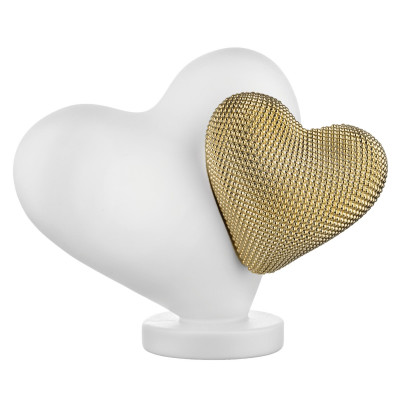  Bongelli Preziosi - Modello: Doppio Cuoricino - Scultura grande con doppio cuore in marmorino - SKU: ME2712/3 