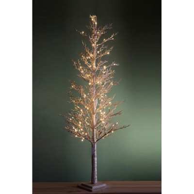  Brandani - Albero di natale Larice con glitter e 78 led - Colore: Champagne - SKU: B84771 - Codice EAN: 8029722847719 