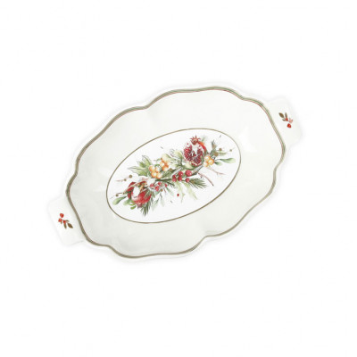  Brandani - Modello: Carol - Antipastiera ovale in porcellana - Colore: Bianco - SKU: B89972 - Codice EAN: 8029722899725 
