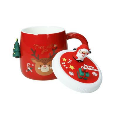  Brandani - Mug in porcellana con tappo in silicone - Colore: Rosso - SKU: B89953 