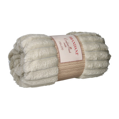  Brandani - Modello: Onde - Plaid in poliestere - Colore: Marrone Chiaro - SKU: B84283/MARRONE 