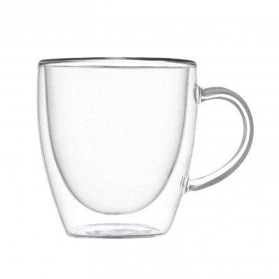  Brandani - Set 2 pezzi Mug in vetro dal design moderno - Colore: Trasparente - SKU: B52479 