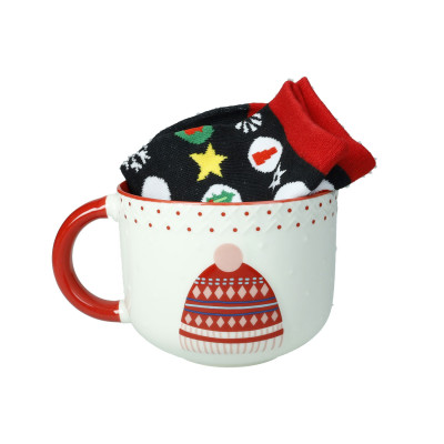  Brandani - Tazza in porcellana e calzini - Colore: Rosso - SKU: B83024 