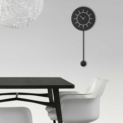  CalleaDesign - Philip - Orologio da parete a pendolo in legno dal design moderno - SKU: 11-007 