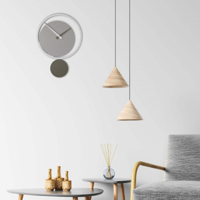  CalleaDesign - Eclipse - Orologio da parete a pendolo in legno dal design moderno - SKU: 11-010 
