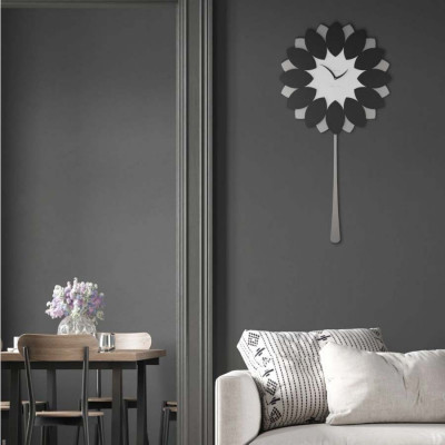  CalleaDesign - Flip - Orologio da parete a pendolo in legno dal design moderno ed elegante - SKU: 11-009 