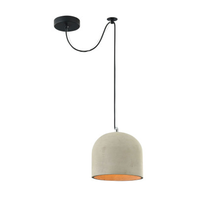  Maytoni - Broni - Sospensione in stile moderno con struttura in metallo e paralume in cemento - Colore: Nero - 1 Lampadina E27 40W - IP20 - SKU: T451-PL-01-GR 