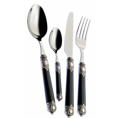  Bugatti - Design By: Ufficio tecnico bugatti - Set di posate 24pz ghiera argentata e manico in madreperla linea "Rinascimento" - SKU: RINASCIMENTO-A 