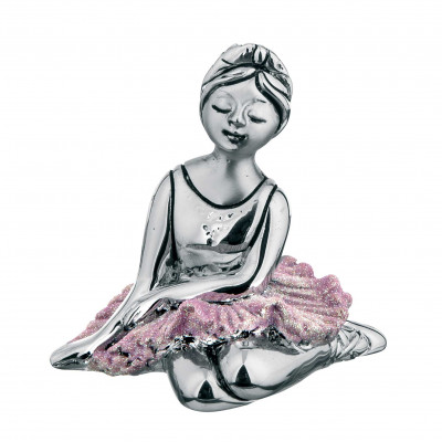  Bongelli Preziosi - Bomboniera Vari Eventi - Statuina da tavolo con base ballerina seduta in argento - SKU: ME1286 - Codice EAN: 1234567003627 