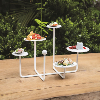  Formae - Alzatina per dolci in acciaio verniciato in stile moderno "Coral" - SKU: CORAUU 