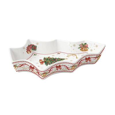  Easy Life - Modello: Christmas Tales - Piatto in porcellana a forma di albero di natale - Colore: Multicolore - SKU: R1095#CTAL - Codice EAN: 8001544175720 