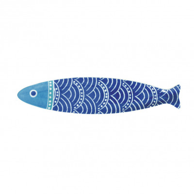 Easy Life - Modello: Sea Friends - Piatto in porcellana a forma di pesce - Colore: Blu - SKU: R2596#SE01