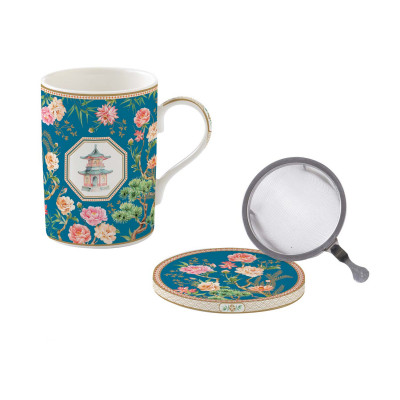  Easy Life - Jardins D'Orient - Tazza con infusiera e sottobicchiere - Colore: Multicolore - SKU: R0105#JADO 