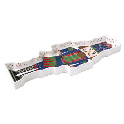  Easy Life - Modello: Nutcracker - Vassoio in porcellana sagomato - Colore: Bianco/Blu - SKU: R2184#NUTC - Codice EAN: 8001544121956 