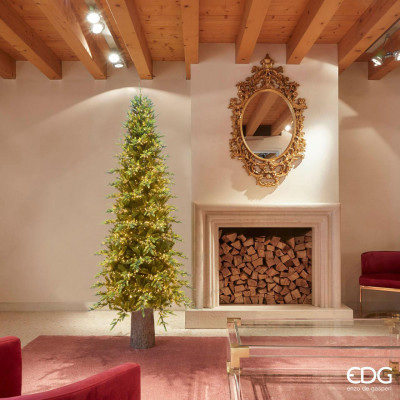  EDG - Enzo de Gasperi - Albero di Natale grande Pino Luxury NEW senza tronco con 3000 led h210 - Colore: Verde - SKU: 685209-70 - Codice EAN: 8059824177667 