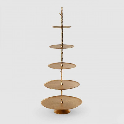  EDG - Enzo de Gasperi - Alzata in alluminio dal design moderno ed elegante - Colore: Oro - SKU: 601490-01 - Codice EAN: 8059824914521 