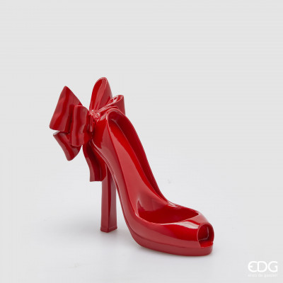 EDG - Enzo de Gasperi - Decoro natalizio portabottiglia con forma di scarpetta rossa - Colore: Rosso - SKU: 8101203A400 - Codice EAN: 8059824562760 