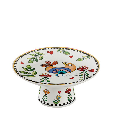  Egan - Modello: Cocoricò - Alzatina in porcellana dal design moderno - Colore: Giallo - SKU: 228034 - Codice EAN: 8052278331753 