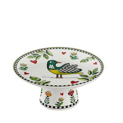  Egan - Modello: Cocoricò - Alzatina in porcellana dal design moderno - Colore: Verde - SKU: 228033 - Codice EAN: 8052278331746 