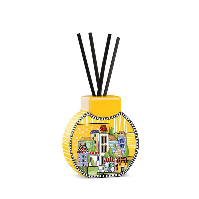  Egan - Modello: Paese Mio - Bottiglia profumatore per ambienti con bastoncini - Colore: Giallo - SKU: 121077 - Codice EAN: 8055267589074 