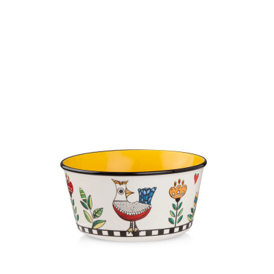  Egan - Modello: Cocoricò - Ciotola in porcellana dal design moderno - Colore: Giallo - SKU: 228018 - Codice EAN: 8059018030822 