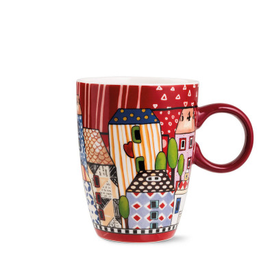  Egan - Mug in ceramica "Paese Mio" - Colore: Rosso - SKU: 121001 