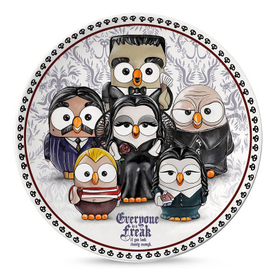  Egan - Modello: The Addams Family - Piatto pizza in ceramica dal design moderno d.31 - Colore: Multicolore - SKU: 110014 